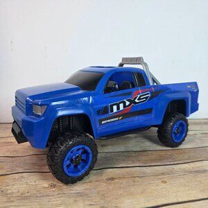 Mxs Motocross Blue Race Truck Collectible Offroad Vehicle With Detailed Design &